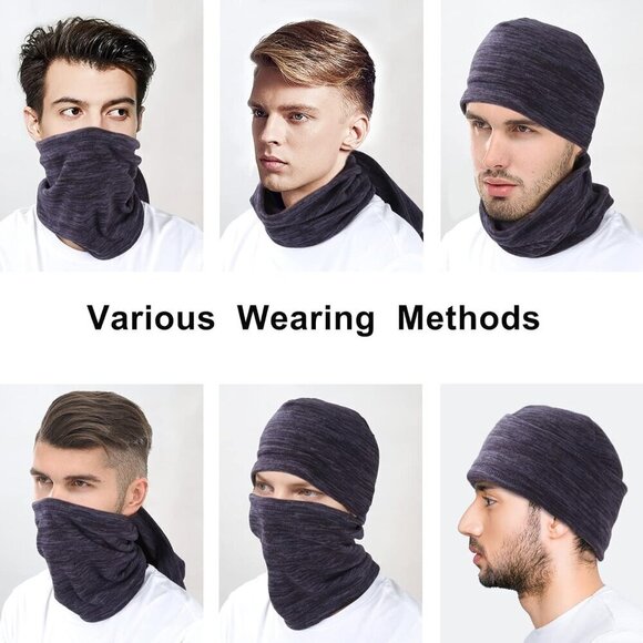 Balaclava Ski Face Mask, Cold Weather Windproof Hooded Scarf Hat(men&women) - Picture 4 of 7